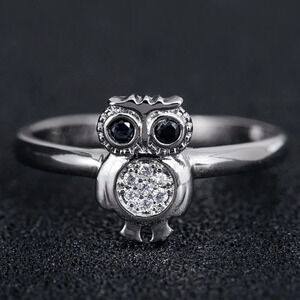 🍂  925 Silver Plated 3A CZ Cute Ring for Men Women, FB16FA1042